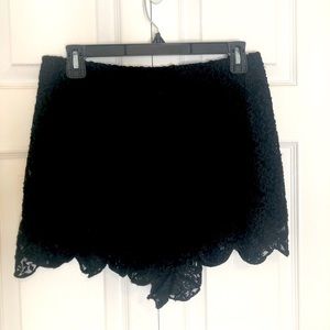 Free People Black Lace Shorts